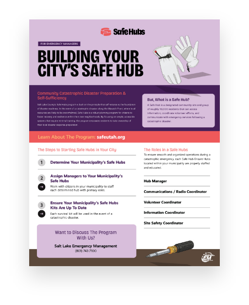 Safe Hubs for Emergency Managers One Sheet